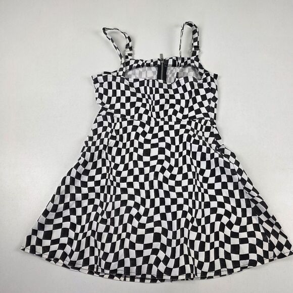 Killstar Punktured A-Line Dress Grunge Zip Up Goth Punk Stretch Womens Sz Small - Picture 5 of 8